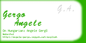 gergo angele business card